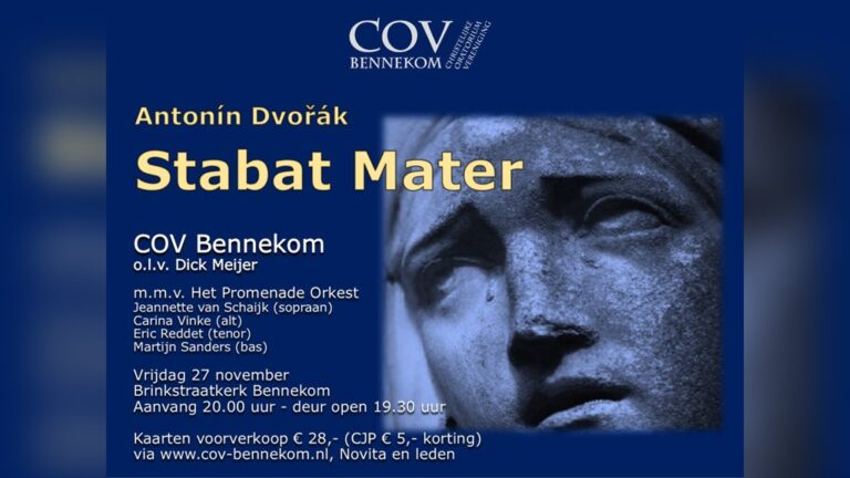 Muzikale inleiding over het “Stabat Mater” van Dvořák met muziek!